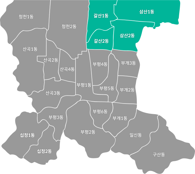 갈산·삼산동 지도