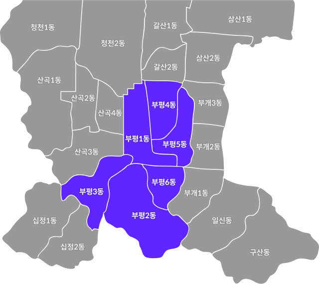 부평동 지도