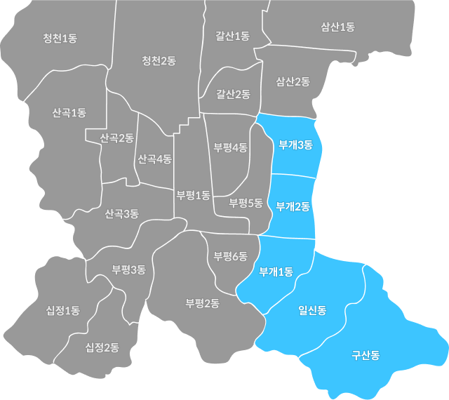 부개·일신동 지도